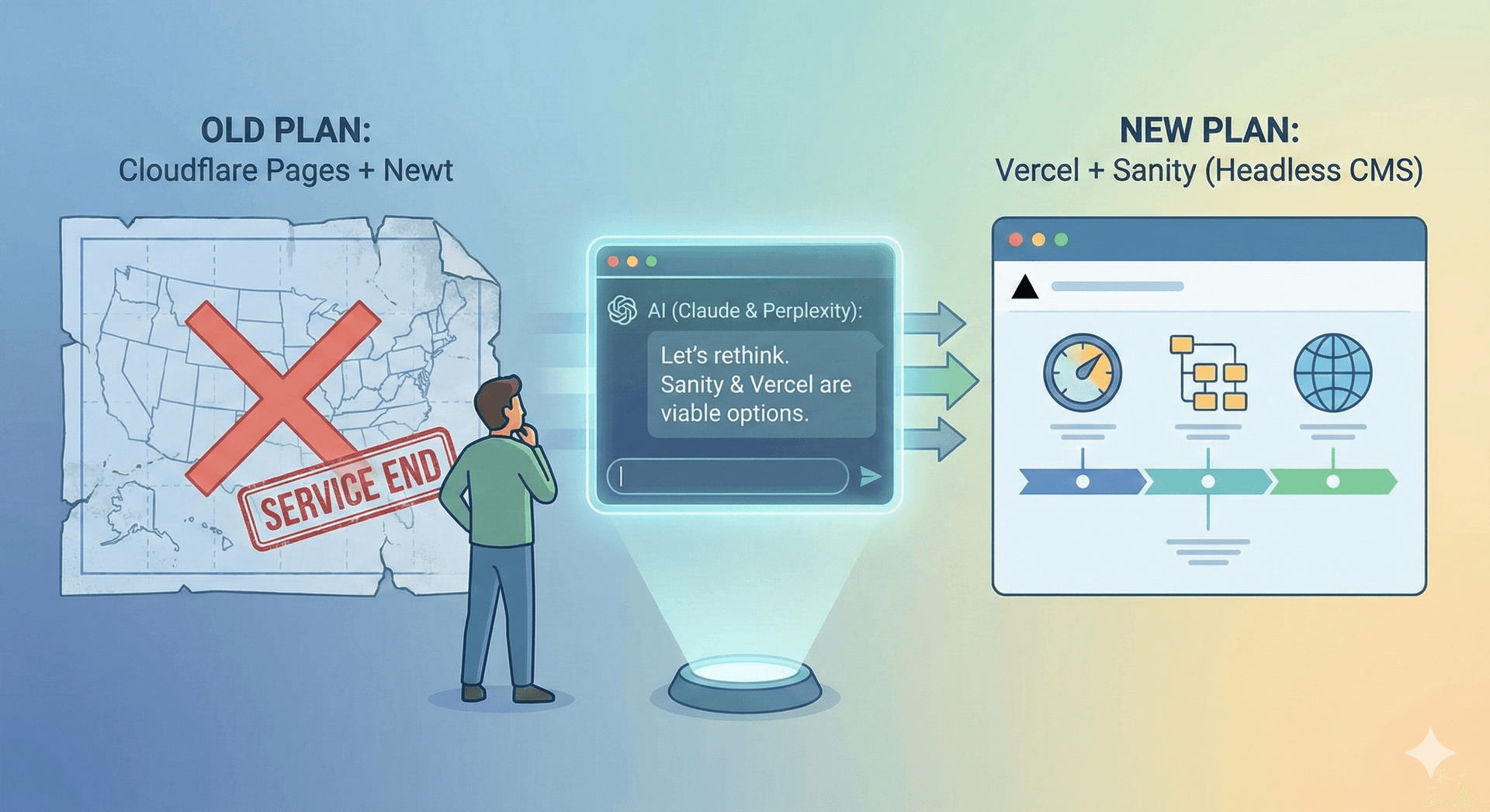 プラン変更のイラスト