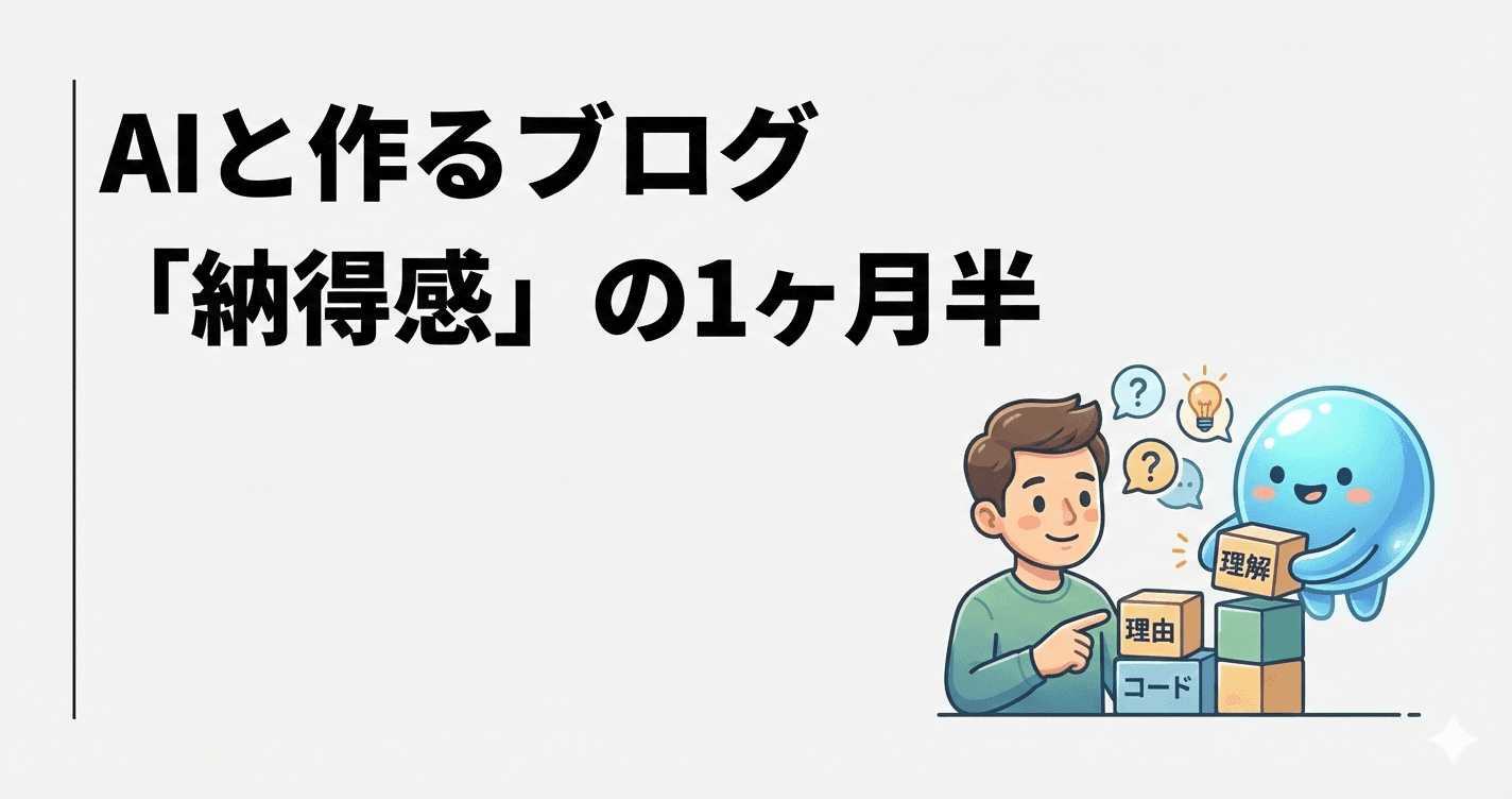 AIでブログを作成しているイラスト