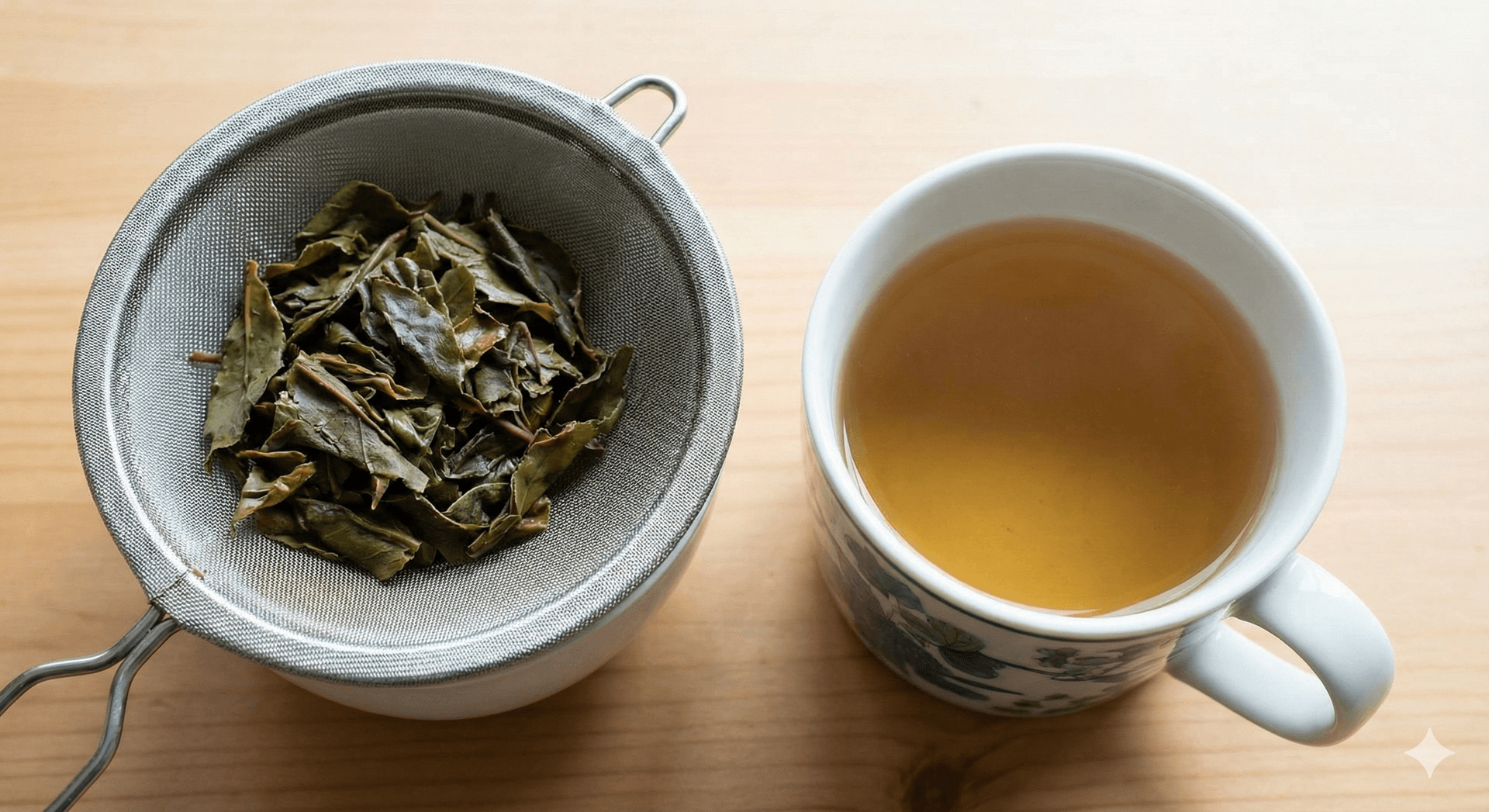 お茶が抽出された後の画像